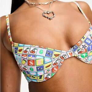 Easy Tiger Jackpot Balcony Bikini Top size M